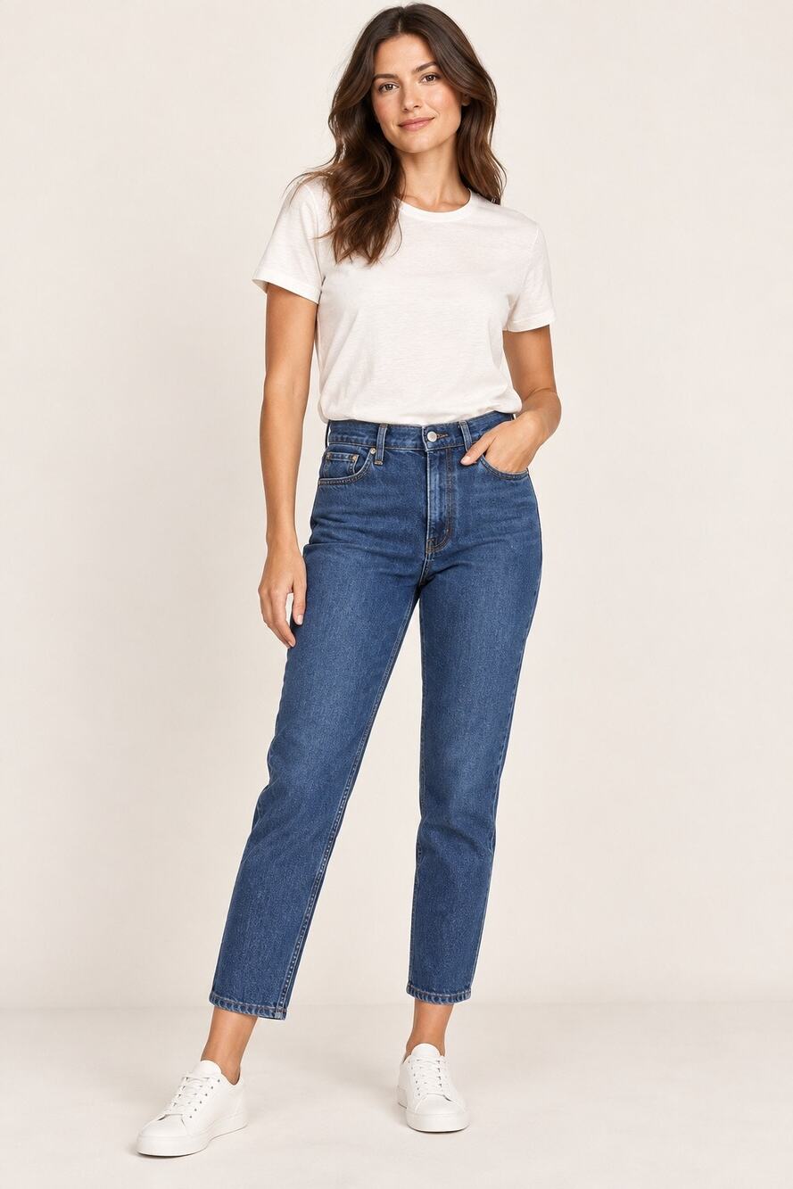 Everlane The Original Cheeky Crop Jeans – Dark Wash Organic Cotton – Size 27